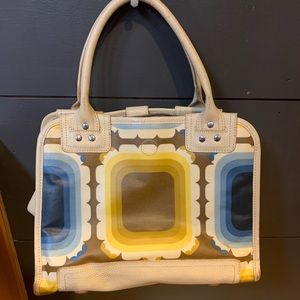 Oral Kiely Tortoise Pattern with Leather Handbag